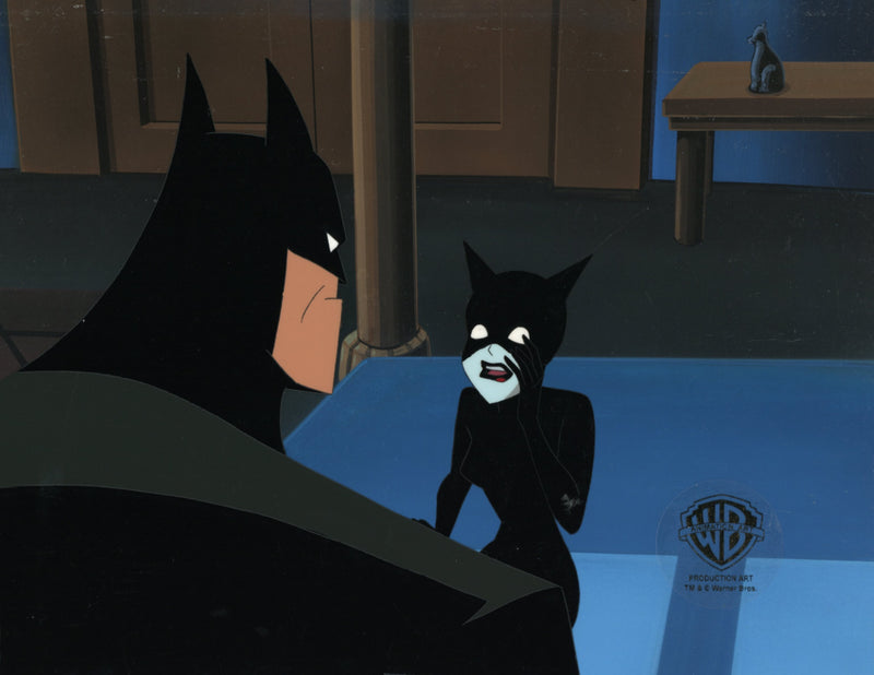 The New Batman Adventures Original Production Cel on Original Background: Batman, Catwoman