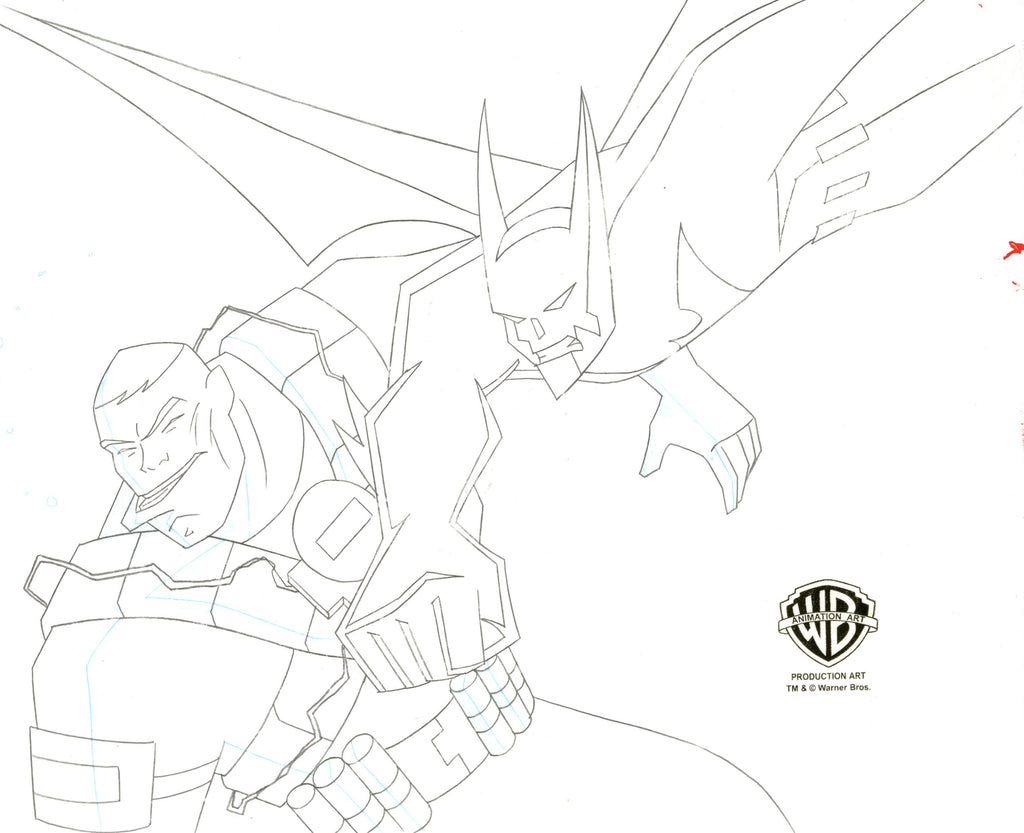 Batman Beyond Original Production Cel with Matching Drawing: Batman, M –  Choice Fine Art, image size:1024x833
