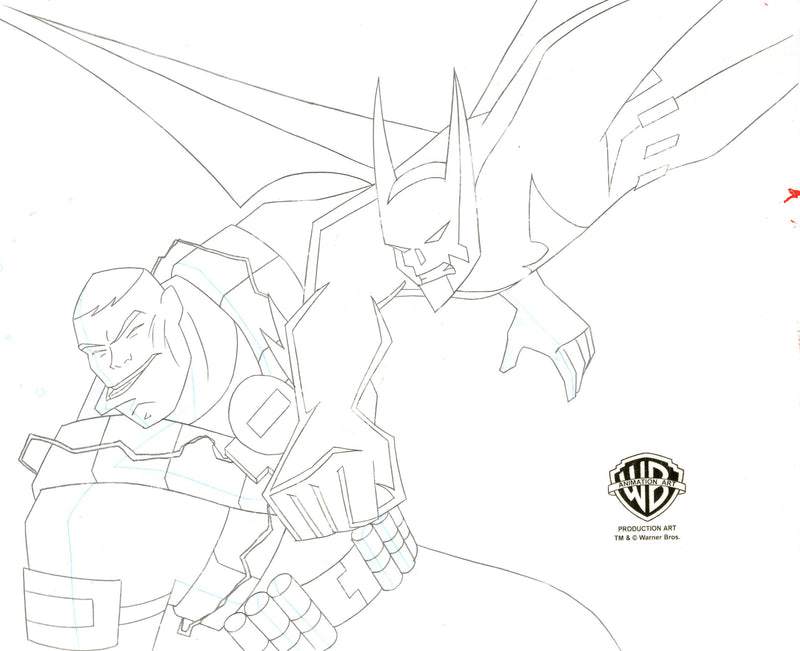 Batman Beyond Original Production Cel with Matching Drawing: Batman, Mad Stan