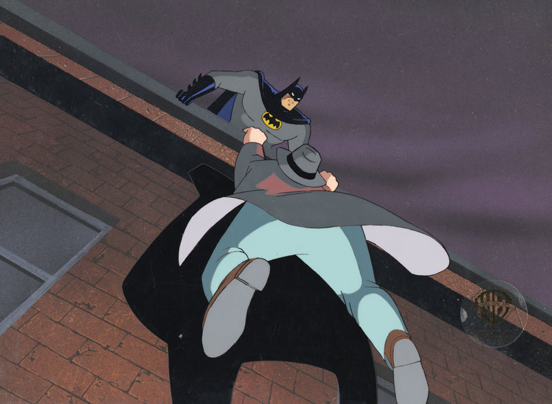 Batman The Animated Series Original Production Cel on Original Background: Batman, Sidney Debris