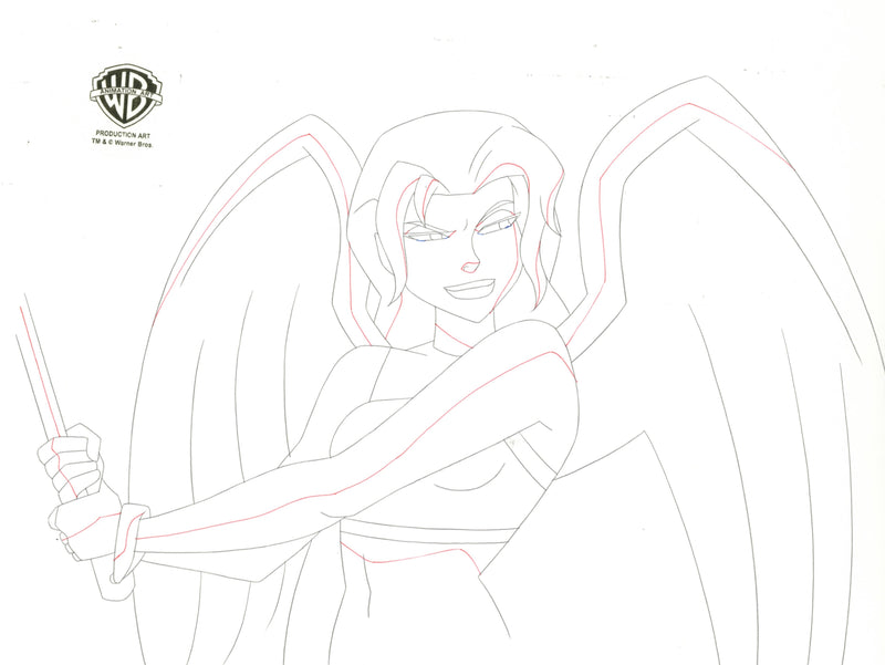 Justice League Unlimited Original Production Drawing: Hawkgirl