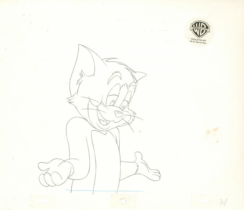 Tom and Jerry Original Production Drawing: Tom