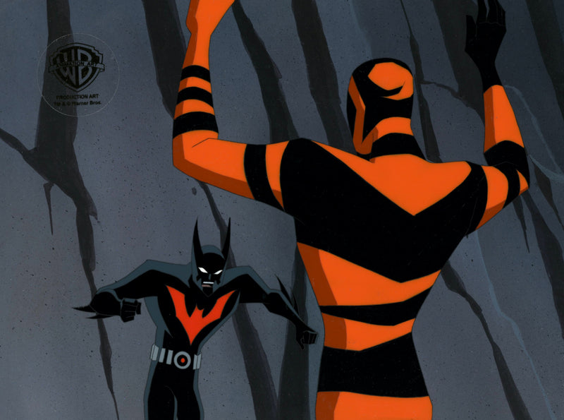 Batman Beyond Original Production Cel on Original Background with Matching Drawings: Batman, Spellbinder