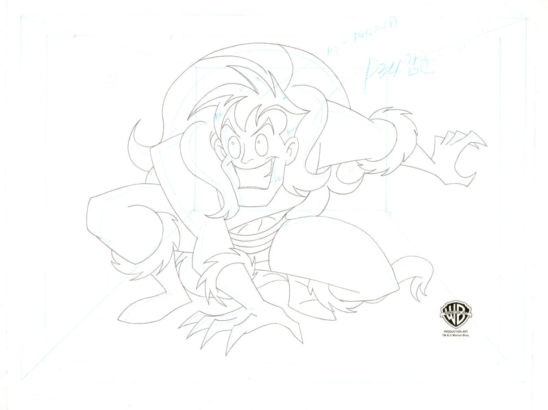 The New Batman Adventures Original Production Drawing: The Creeper