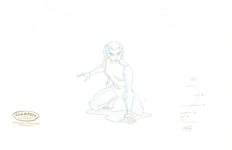 Justice League Unlimited Original Production Drawing: Aquagirl