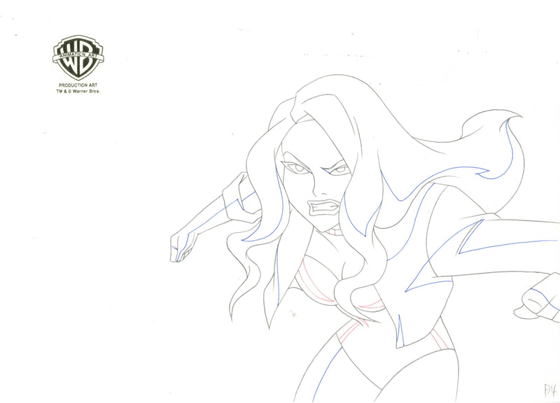 Justice League Unlimited Original Production Drawing: Black Canary