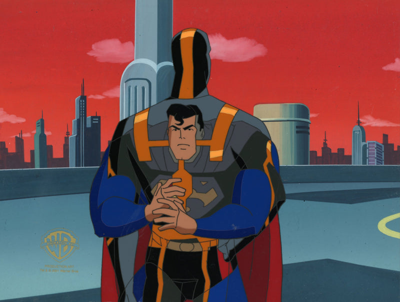 Superman the Animated Series Original Production Cel on Original Background: Superman, Luminus