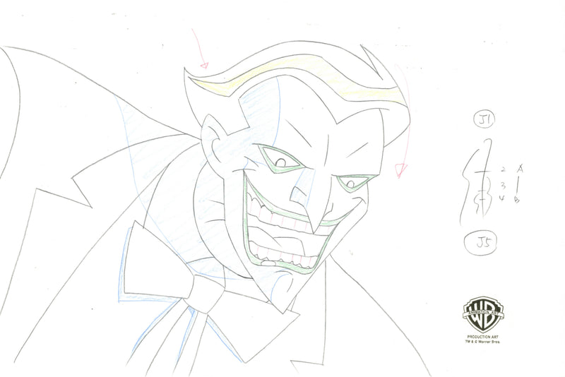 Justice League Original Production Drawing: Joker