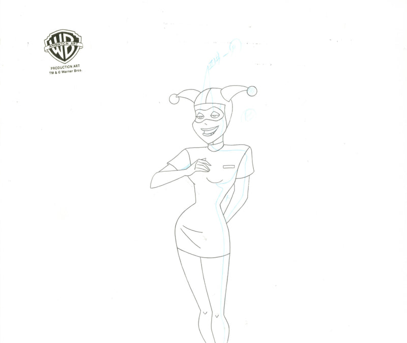 The New Batman Adventures Original Production Cel with Matching Drawing: Harley Quinn