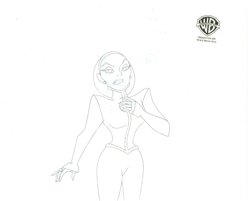 Batman Beyond Original Production Cel with Matching Drawing: Bombshell