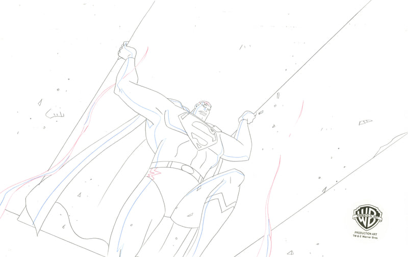 Justice League Unlimited Original Production Drawing: Superman