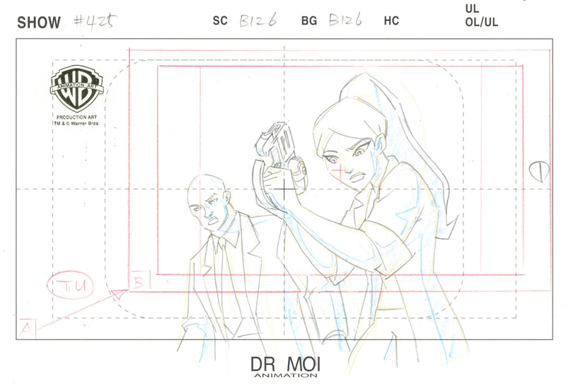 The Batman Original Production Drawing: Detective Bennett, Detective Yin