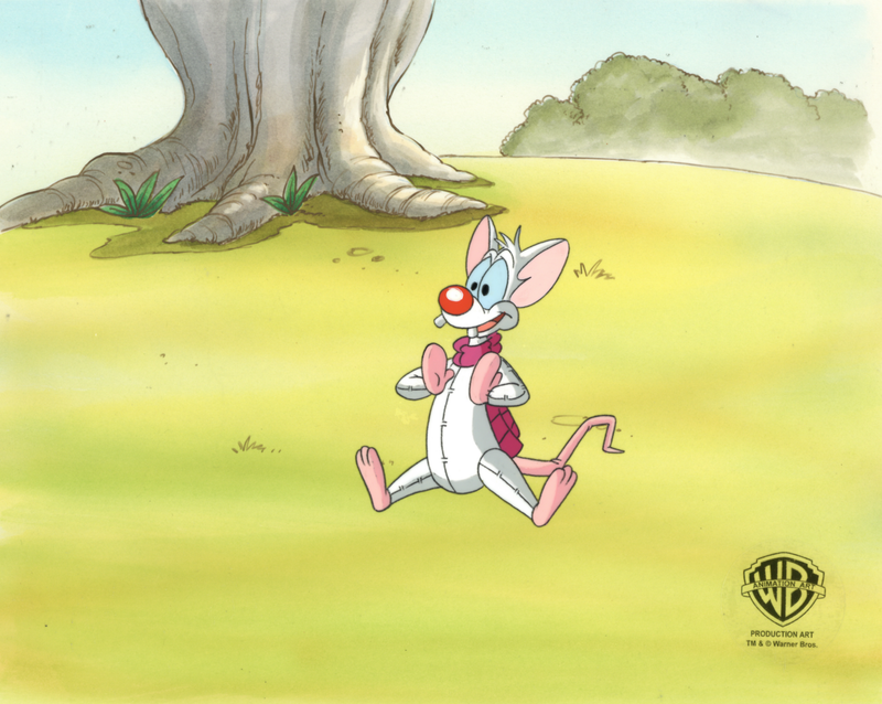 Pinky And The Brain Original Production Cel on Original Background: Pinky