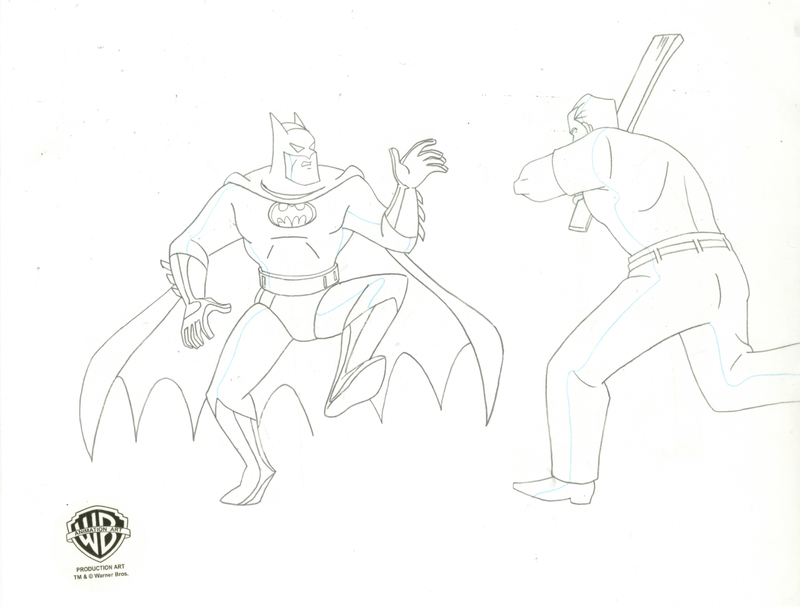 Batman The Animated Series Original Production Drawing: Batman