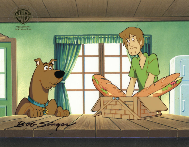 Scooby-Doo on Zombie Island Original Production Cel Signed by Bob Singer: Scooby, Shaggy