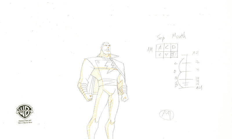 Justice League Unlimited Original Production Drawing: Shazam