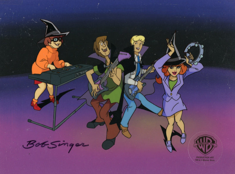 Scooby-Doo and the Witch's Ghost Original Production Cel Signed by Bob Singer: Mystery Gang