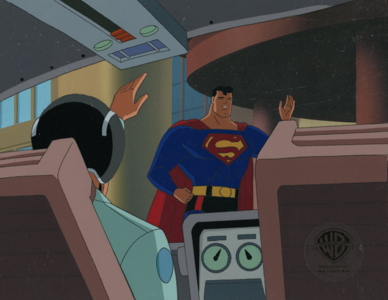 Superman the Animated Series Original Production Cel on Original Background: Bizarro