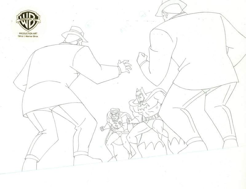 The New Batman Adventures Original Production Drawing: Batman, Robin