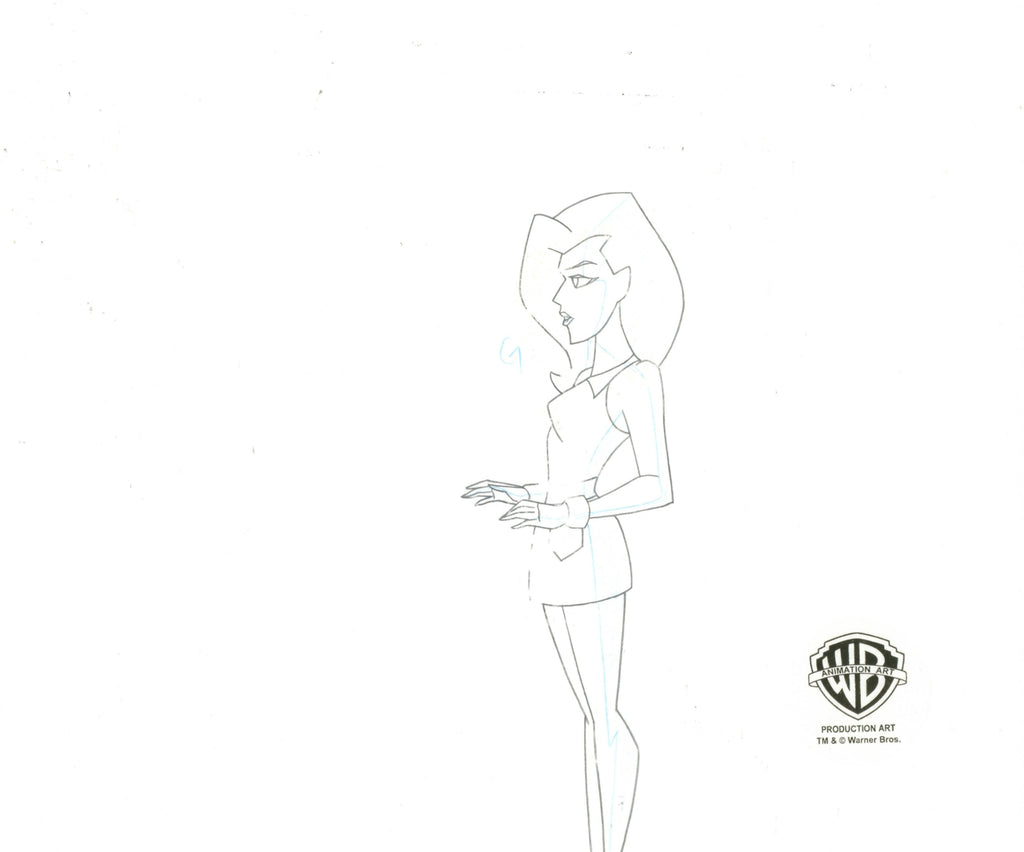 The New Batman Adventures Original Production Cel with Matching Drawing: Harley, Ivy