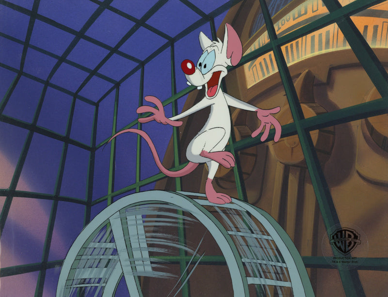 Pinky And The Brain Original Production Cel on Original Background: Pinky