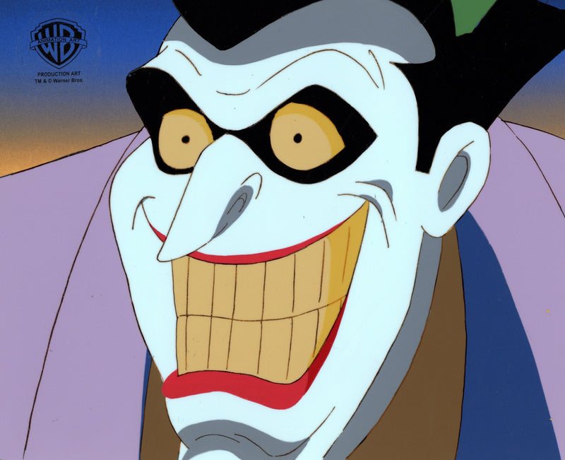 Batman The Animated Series Original Production Cel with Matching Drawing: Joker