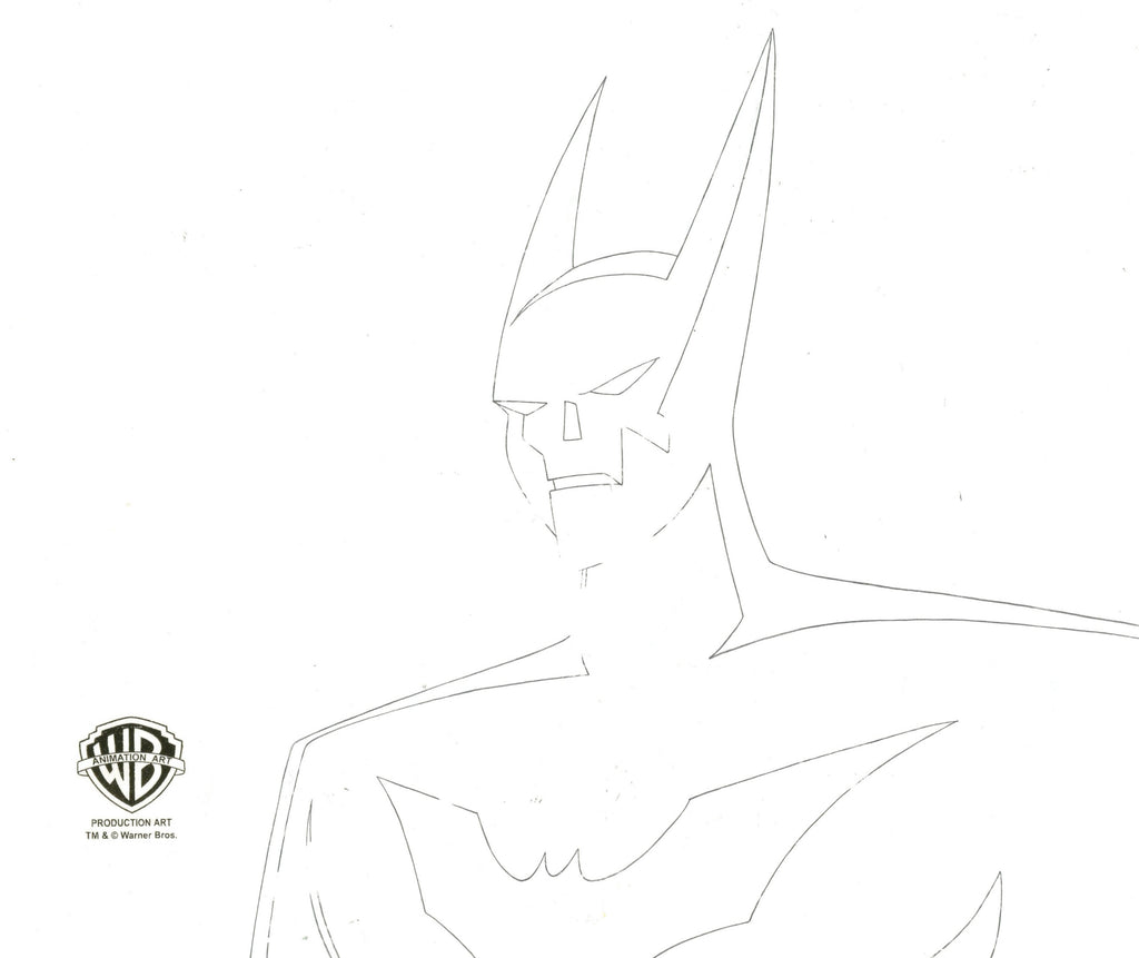 Batman Beyond Original Production Cel on Original Background with Matching Drawing: Batman