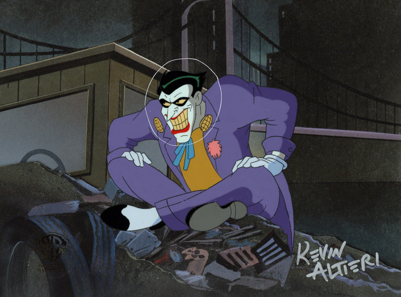 Batman The Animated Series Original Production Cel Signed By Kevin Altieri: Joker