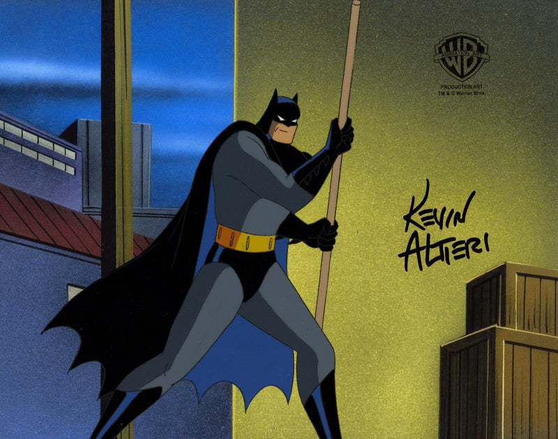 Batman The Animated Series Original Production Cel Signed By Kevin Altieri: Batman