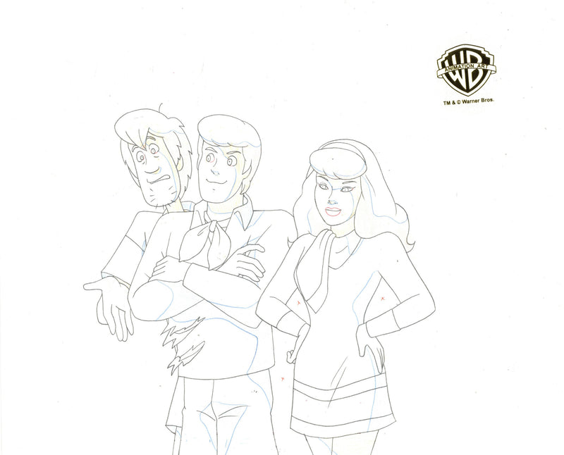 Scooby-Doo on Zombie Island Original Production Drawing: Shaggy, Fred, Daphne