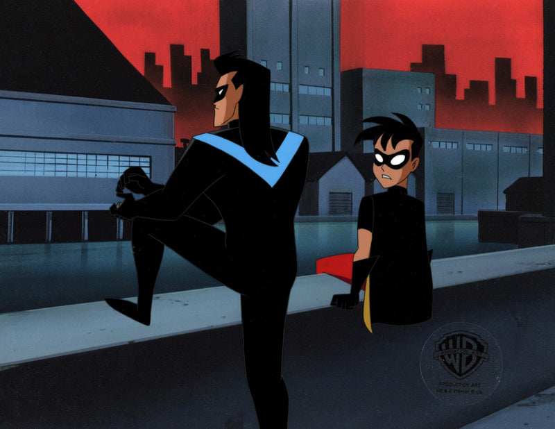 The New Batman Adventures Original Production Cel: Nightwing, Robin