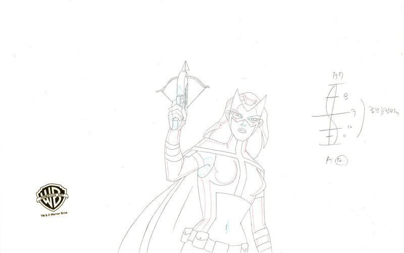 Justice League Unlimited Original Production Drawing: Huntress