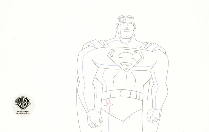 Justice League Unlimited Original Production Drawing: Superman