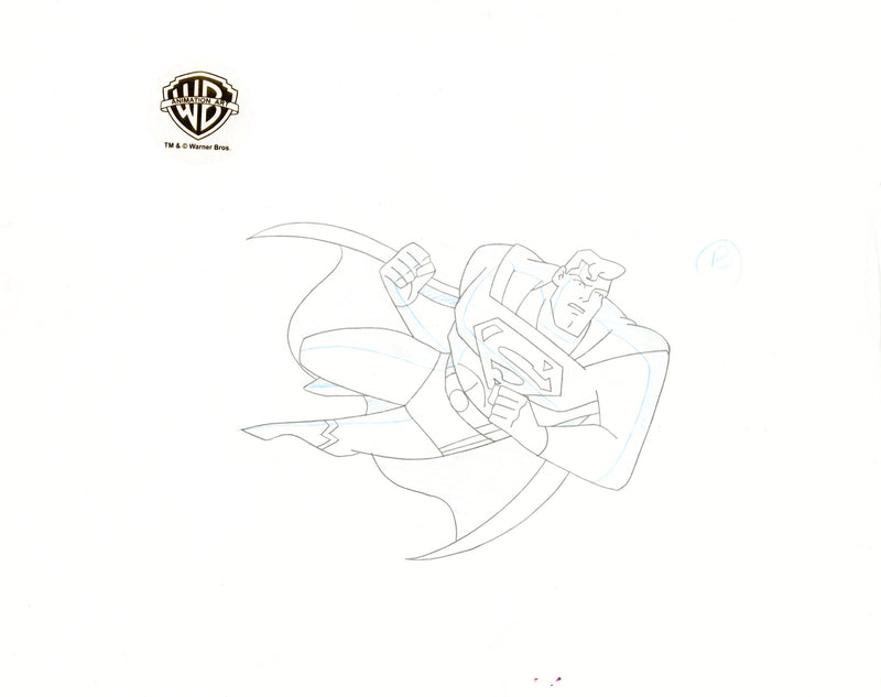 Superman The Animated Series Original Production Drawing: Superman