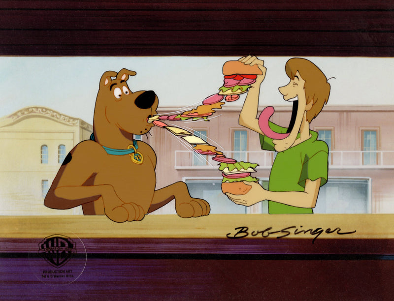 Scooby-Doo on Zombie Island Original Production Cel with Matching Drawing Signed by Bob Singer: Scooby-Doo, Shaggy
