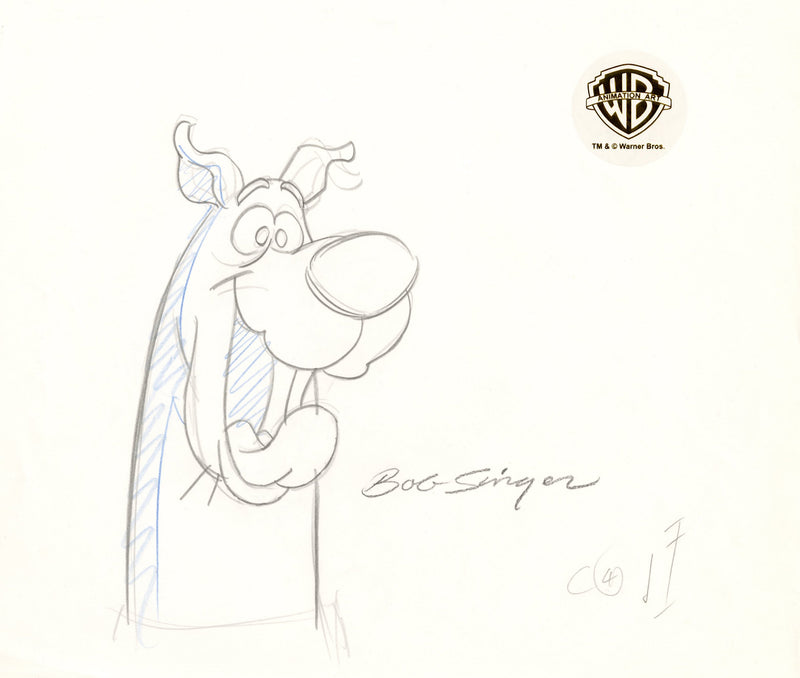 What's New Scooby-Doo? Original Production Drawing Signed by Bob Singer: Scooby-Doo