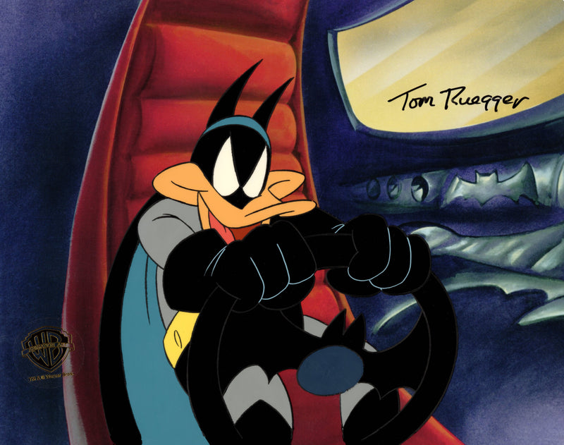 Tiny Toon Adventures Original Production Cel Signed by Tom Ruegger: Batduck