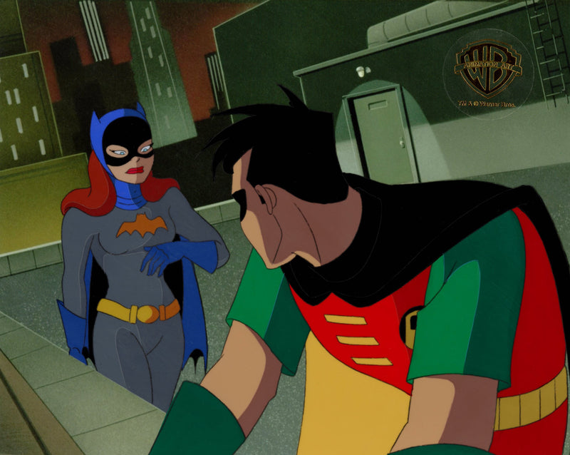Batman The Animated Series Original Production Cel: Batgirl, Robin
