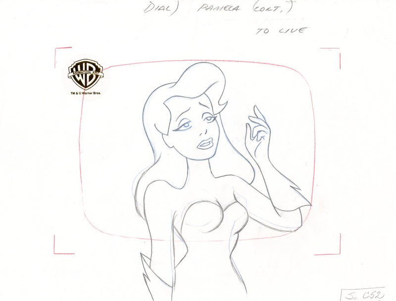 Batman The Animated Series Original Production Drawing: Poison Ivy