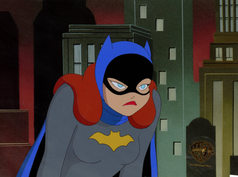 Batman The Animated Series Original Production Cel with Matching Drawing: Batgirl