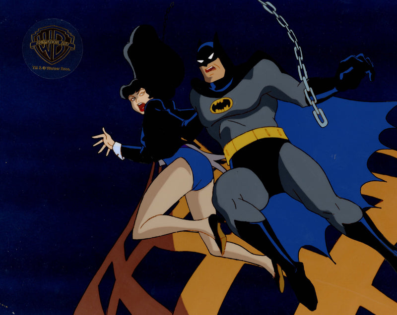Batman The Animated Series Original Production Cel with Matching Drawing: Batman, Zatanna