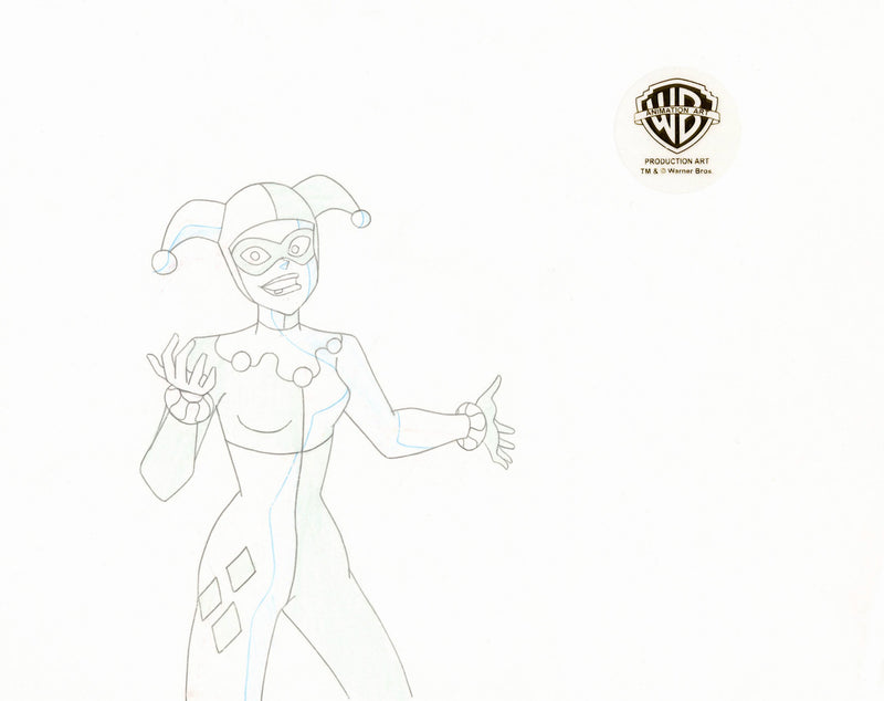 Superman The Animated Series Original Production Drawing: Harley Quinn