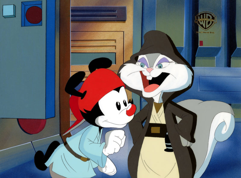 Pinky and the Brain Original Production Cel with Matching Drawing: Wak Skylicker, Slappy Wanna Nappy