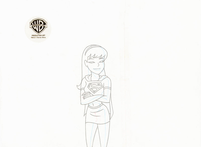 The New Batman Adventures Original Production Drawing: Supergirl