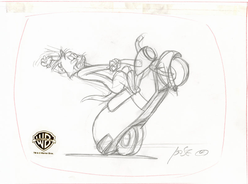 Tom and Jerry Original Production Layout Drawing: Tom