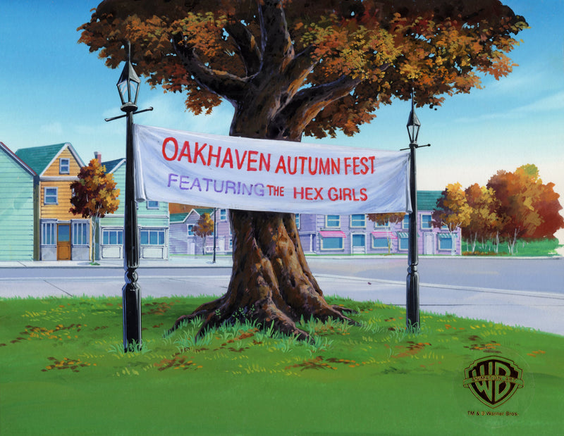 Scooby-Doo and the Witch's Ghost Original Production Cel on Original Background: Oakhaven Autumn Fest