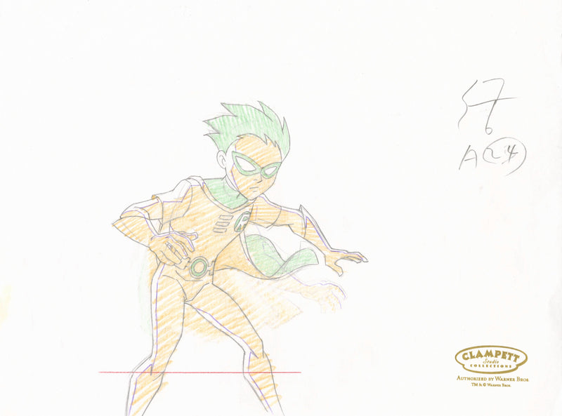 Teen Titans Original Production Drawing: Robin