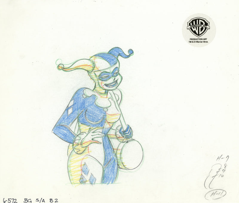 Batman The Animated Series Original Production Drawing: Harley Quinn
