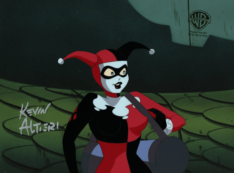 Batman The Animated Series Original Production Cel Signed by Kevin Altieri: Harley Quinn