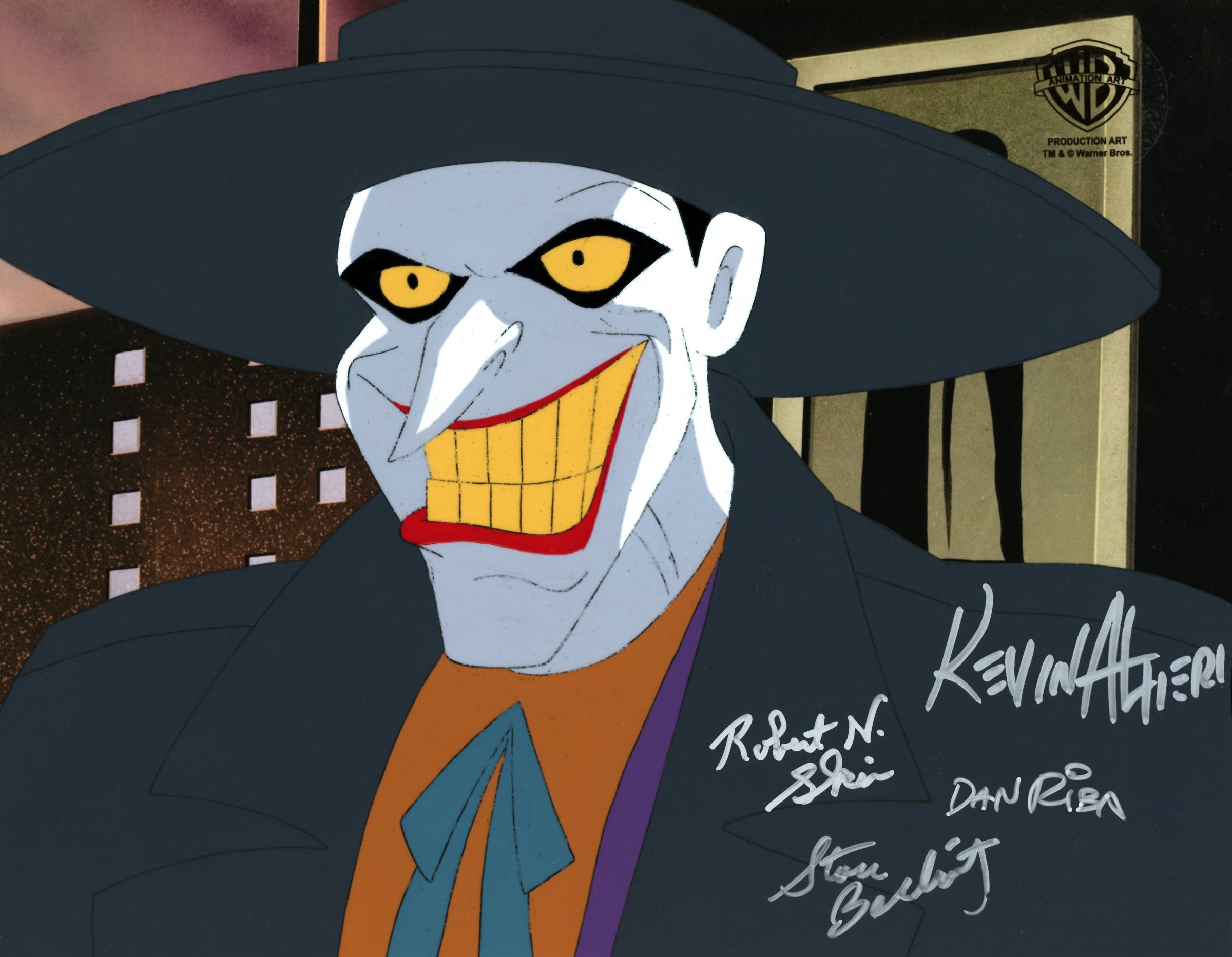 Ifa Mask Batman Mask of the Phantasm Original Production Cel Signed by Kevin Al ...
